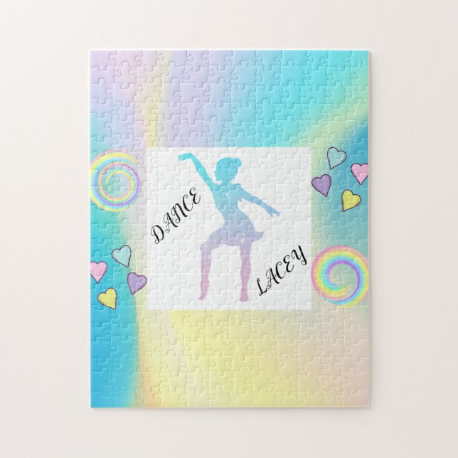 PUZZLE EN COULEUR DE DANSE AVEC NOM PERSONNALISÉ! (Vertical)