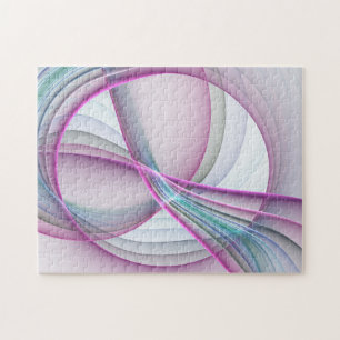 Puzzle En Mouvement, Art Fractal Abstrait Moderne Coloré