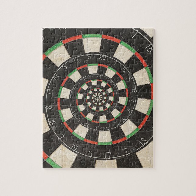 Puzzle en spirale de Droste de Cible de flechettes (Vertical)