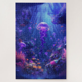 Puzzle Enchanter la scène de méduse sous-marine
