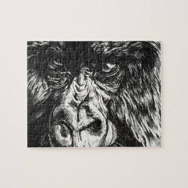 Puzzle encré de gorille (Horizontal)