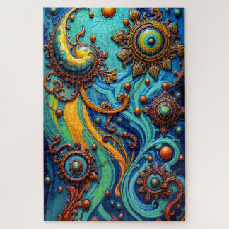 Puzzle Énergie de l'Univers : Motif baroque Abstrait