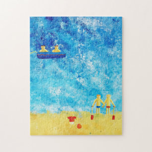 Puzzle Enfants au bord de la mer Art contemporain moderne
