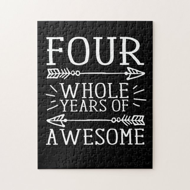 Puzzle Enfants Quatrième anniversaire garçon, 4 ans anniv (Vertical)