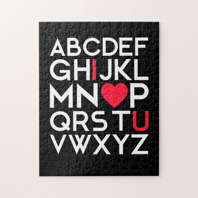 Puzzle Enfants Saint Valentin, ABC I Love You valentines (Vertical)