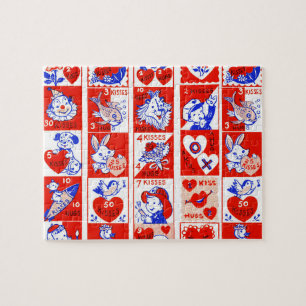Puzzle Enfants Saint Valentin Salutations Câlins Baisers 
