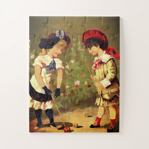 Puzzle Enfants vintages français - croquet
