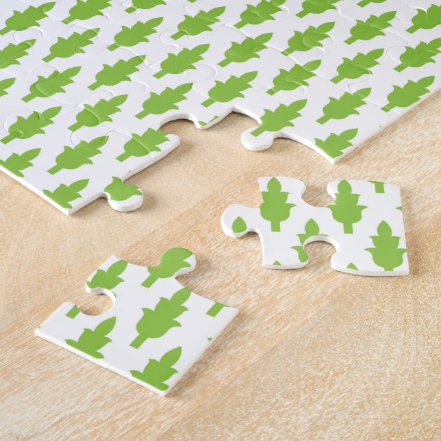 Puzzle Ensemble de dossiers verts botaniques (Côté)
