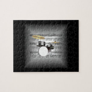 Puzzle Ensemble de tambour sur Coussin de musique 3D en f