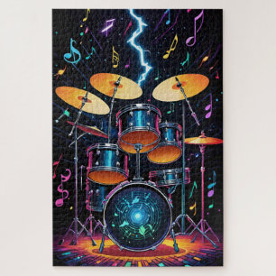 Puzzle Ensemble de tambours à cymbales d'état