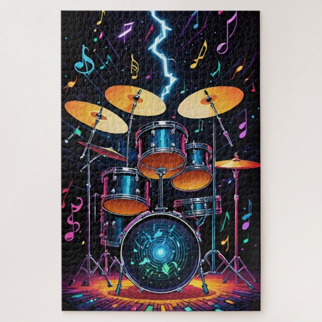 Puzzle Ensemble de tambours à cymbales d'état (Vertical)