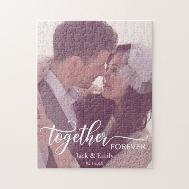 Puzzle Ensemble Forever Typographie personnalisée Nom de  (Vertical)