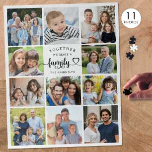 Puzzle Ensemble Nous Faisons Une Famille 11 Photos Coeur