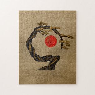 Puzzle Enso Zen Cercle Bonsai Arbre