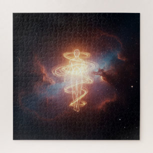 Puzzle Entité spirituelle éclatante flottant dans l'unive