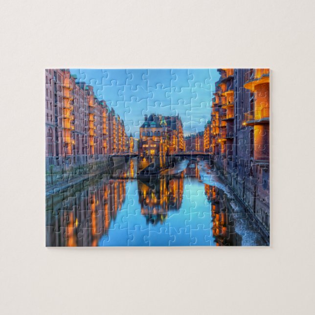 Puzzle Entrepôts Speicherstadt à Hambourg, Allemagne - HD (Horizontal)