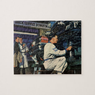 Puzzle Entreprise de réparation de voitures anciennes Ser