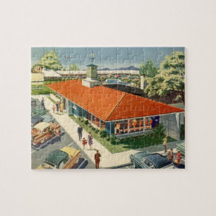 Puzzle Entreprise Rétro, Restaurant Familial des Années 5