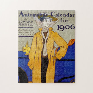 Puzzle Ephemera femme Vintage dans la veste d'or 1906