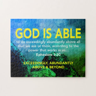 Puzzle ÉPHÉSIENS 3:20 Dieu Est En Mesure D'Être Extrêmeme