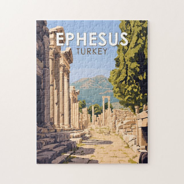 Puzzle Ephesus Turquie Voyage Art Vintage (Vertical)