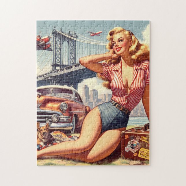 Puzzle Épingle vintage Blonde (Vertical)