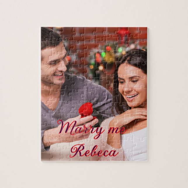 Puzzle Épouser une proposition romantique Personnaliser (Vertical)