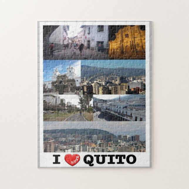 Puzzle Equateur - Quito - I Love - (Vertical)