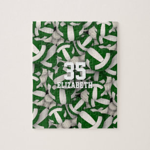 Puzzle équipe de couleur verte blanche couleurs filles vo