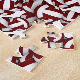 Puzzle équipe de volley-ball blanc marron couleurs garçon