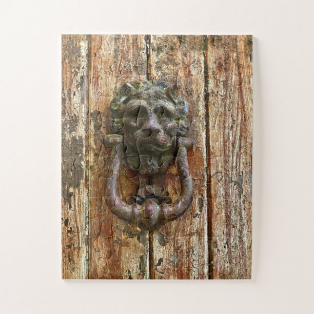 Puzzle Erice Lion Knocker | Sicily's Medieval Grit (Vertical)