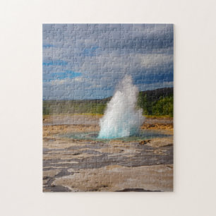Puzzle Éruption de Strokkur Geyser, Islande, Jigsaw Puzzl