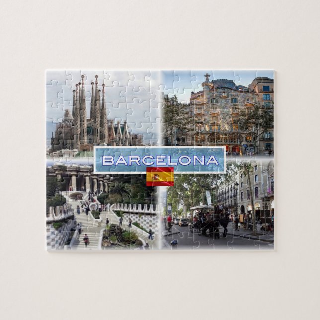 Puzzle ES Barcelona - Sagrada Familia - Casa Batllo (Horizontal)