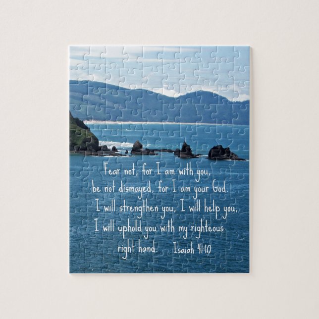 Puzzle Esaïe 41:10 Ne crains pas, car je suis avec toi... (Vertical)
