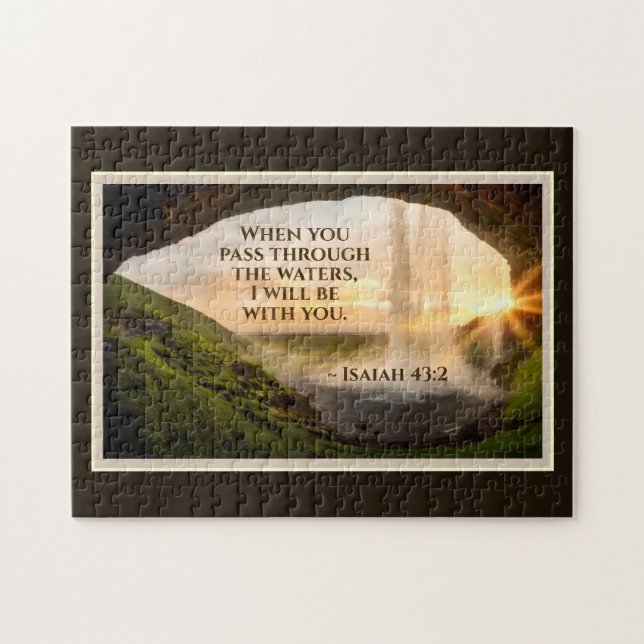 Puzzle Ésaïe 43:2 Quand vous passez par les eaux Bible (Horizontal)
