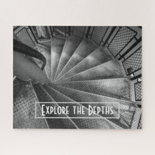 Puzzle Escalier métallique noir et blanc