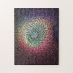 Puzzle Escargot Abstrait coloré Art moderne fractal