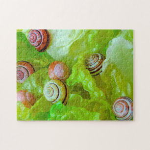 Puzzle Escargots sur laitue 252-pc