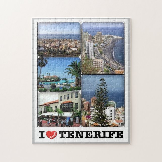Puzzle Espagne - Îles Canaries - Tenerife - I Love - (Vertical)