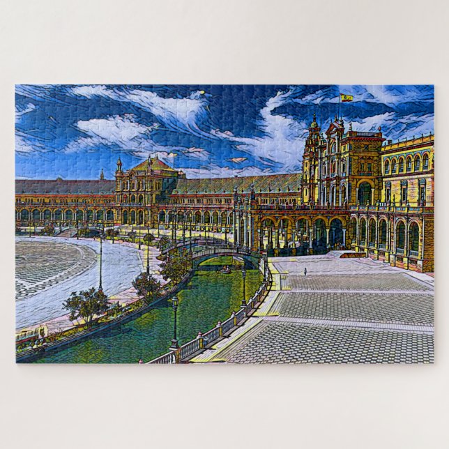 Puzzle Espagne réelle - Plaza De Espana (Horizontal)