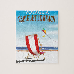 Puzzle Espiguette Beach France poster de voyage