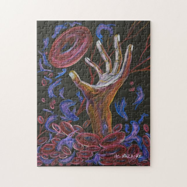 Puzzle Espoir - Art de sensibilisation aux cellules de fa (Vertical)