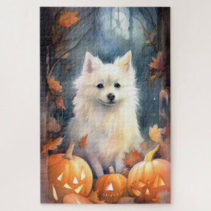 Puzzle Esquimau Américain D'Halloween Avec Peur Citrouill