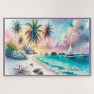 Puzzle Esquisse de luxe des Maldives  