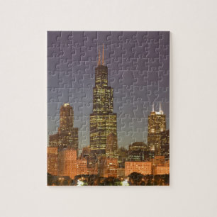 Puzzle États-Unis, Illinois, Chicago : Skyline de la vill