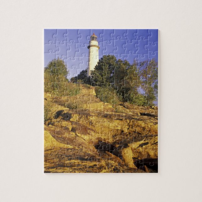Puzzle États-Unis, Michigan, lac Huron. La Pointe aux Bar (Vertical)