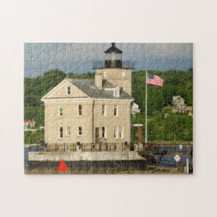 Puzzle États-Unis, New York, Kingston, Hudson River. Rond