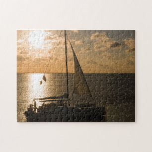 Puzzle États-Unis, Texas, South Padre Island. Bateau à vo