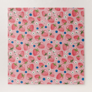 Puzzle Eté fraise, arrière - plan caricaturale.