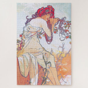 Puzzle Été (Quatre Saisons), Alphonse Mucha